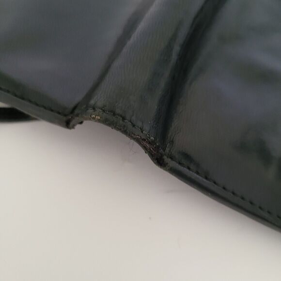 GUCCI Turnlock Leather Card Bill Wallet Medium Monogram Tifold Black Unisex - Picture 11 of 14